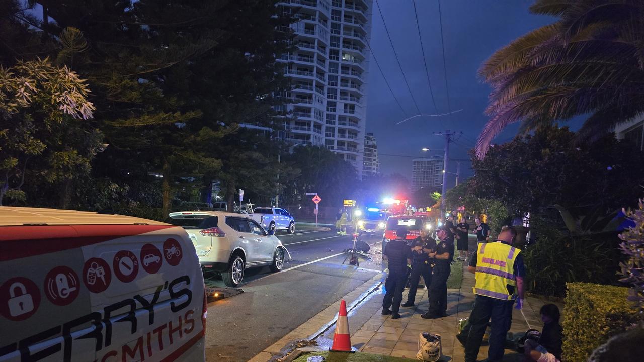 Emergency services responded to a crash on Tedder Ave on February 1 at 3.40am. A car crashed into a Terry's Locksmiths van. Picture: Jim Noort