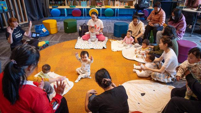 Free children’s services, such as Baby Rhyme Time and Story Time, are attracting hundreds of people to libraries every week. Picture: Mark Stewart