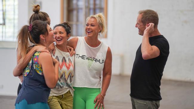 Todd McKenney during rehearsals with Lisa Curry and fellow cast members.