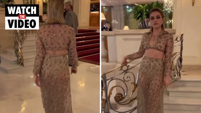 Florence Pugh Frees the Nipple in a Sheer Sequined Set