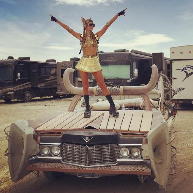 American socialite Paris Hilton at the 2016 Burning Man Festival in the Black Rock Desert, Nevada ... “She-Ra does.” Picture: Instagram