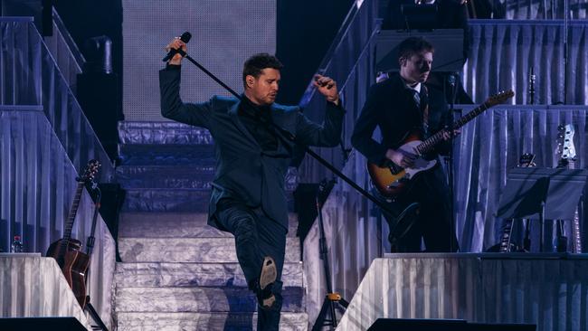 Michael Buble performing at the Brisbane Entertainment on June 20. Photo: Justin Ma