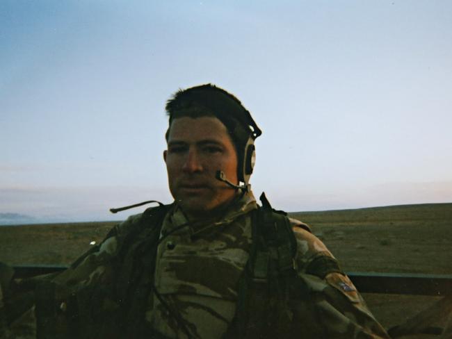 Adrian Talbot while he was serving in Afghanistan. Picture: Adam Yip/ Manly Daily