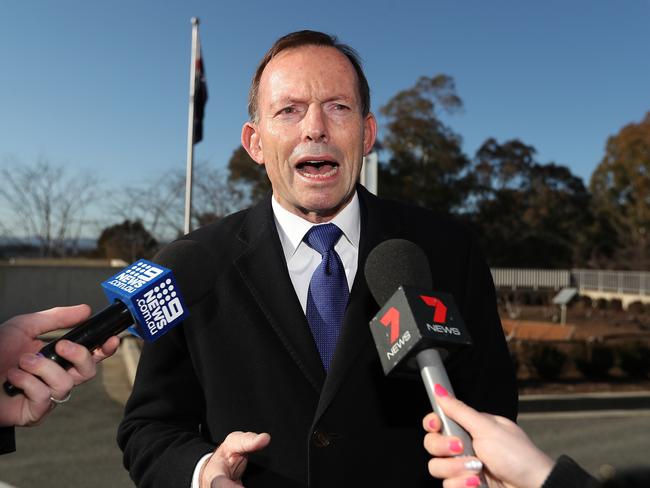 Tony Abbott at Parliament House in Canberra. Picture Kym Smith