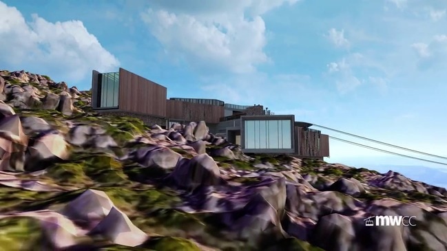 Mt Wellington cable car proposal animation 2019