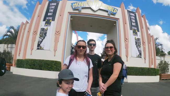 The Olive family during a trip to the Gold Coast last year. Photo: Supplied.