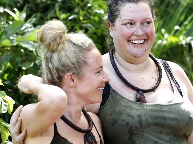 Tziporah Malkah with Ash Pollard on I’m A Celebrity. Picture: Channel Ten