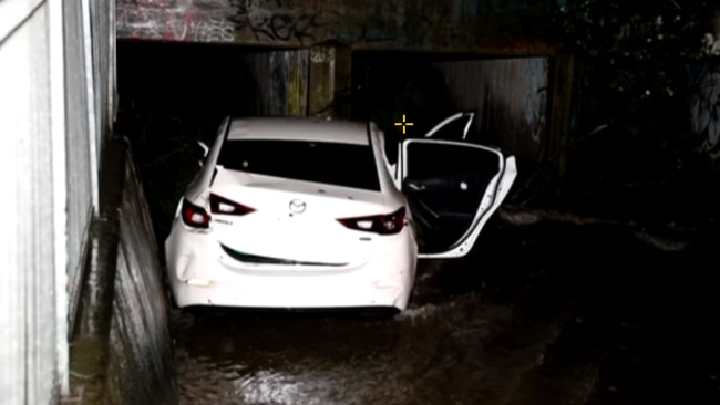The vehicle owned by the mother and son were found in a storm water canal. Picture: Supplied