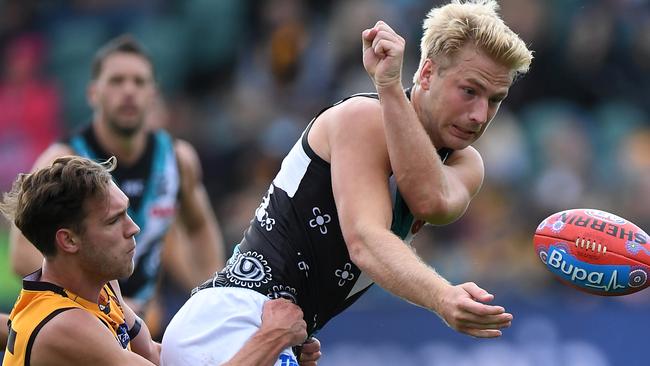 Billy Frampton in action for Port Adelaide. Picture: AAP Image/Julian Smith.