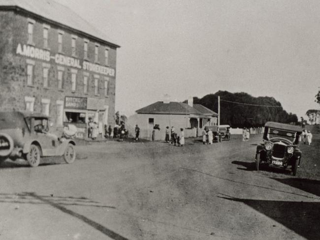 Morris’ General Store in Swansea, Tasmania, photographed around 1930. Picture: COURTESY OF GLAMORGAN SPRING BAY HISTORICAL SOCIETY/MAUREEN FERRIS