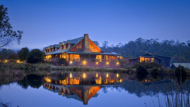 A somewhat ethereal view of Cradle Mountain Lodge.