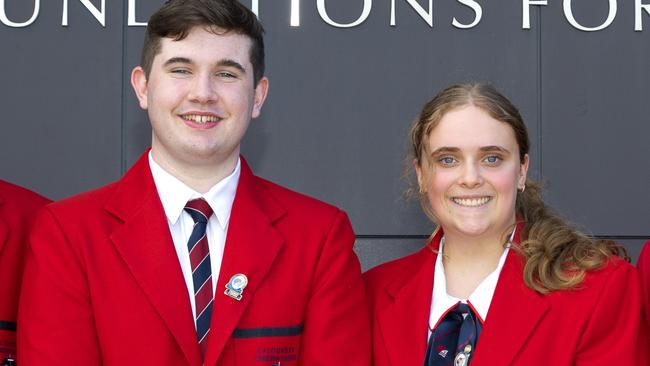 Caloundra Christian College Secondary School captains Craig Dittmann and Olivia Munce