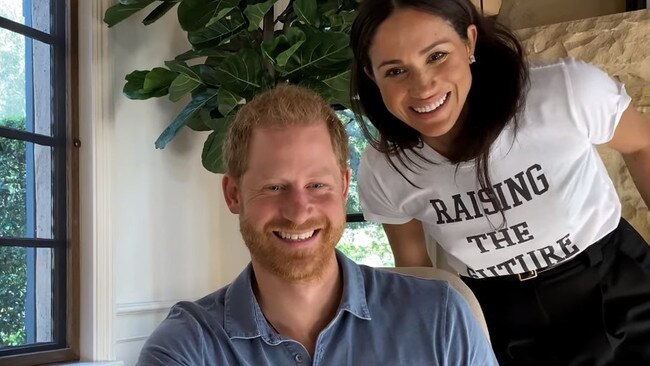 Meghan Markle appeared briefly alongside Prince Harry in the trailer.