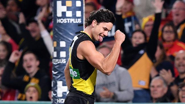 Daniel Rioli kicked three goals in the first quarter. Picture: AAP