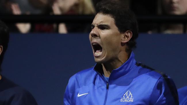 Rafael Nadal demonstrates the passion which helped him return to the No.1 ranking this year.