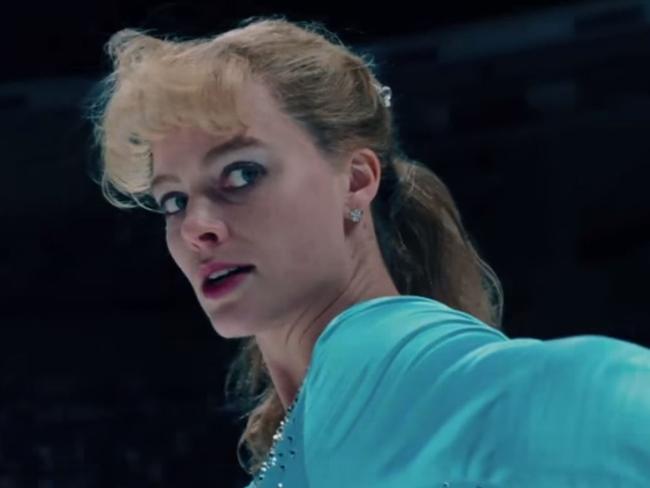 Video still from the trailer of Margot Robbie starring as Tonya Harding in the film I, Tonya.