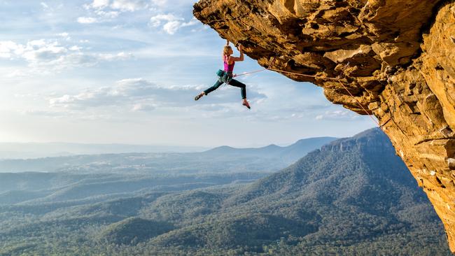 Monique Forestier at Diamond Falls, Blue Mountains, NSW. Picture: Simon Carter