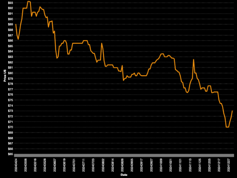 Uranium copped a major price correction in 2024. Is it just a pause for a bigger bull run? Pic: Numerco