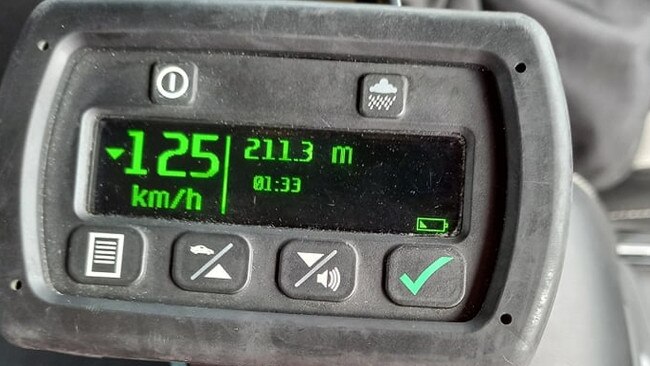 Officers clocked the car doing 125km/hr. Picture: Traffic and Highway Patrol Command – NSW Police Force