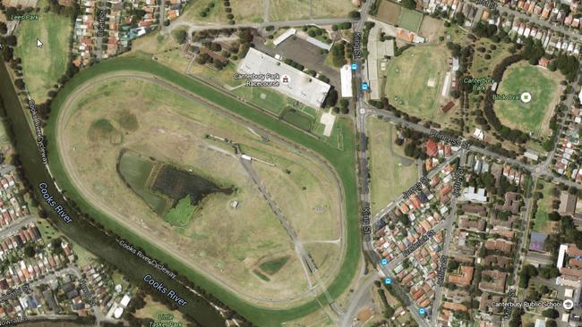 The Canterbury Park Racecourse and the triangle shaped parcel of land the ATC plans to sell or redevelop.