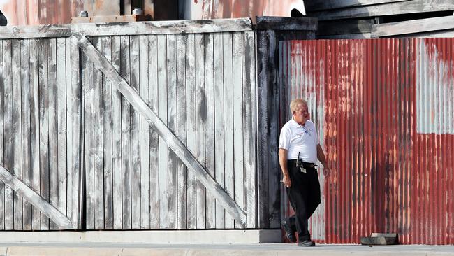 A security guard at Dreamworld. Picture: NIGEL HALLETT