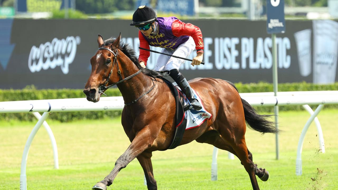 Dylan Browne McMonagle guides Gilded Water to victory at Randwick. Picture: Jeremy Ng/Getty Images