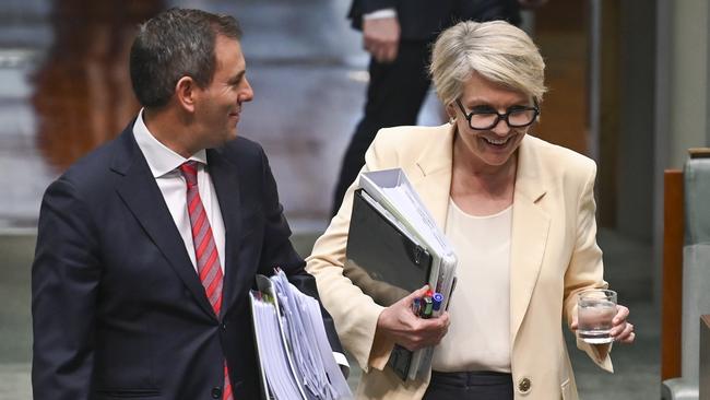 Federal Treasurer Jim Chalmers and Environment Minister Tanya Plibersek at Parliament House in Canberra. Picture: NewsWire / Martin Ollman