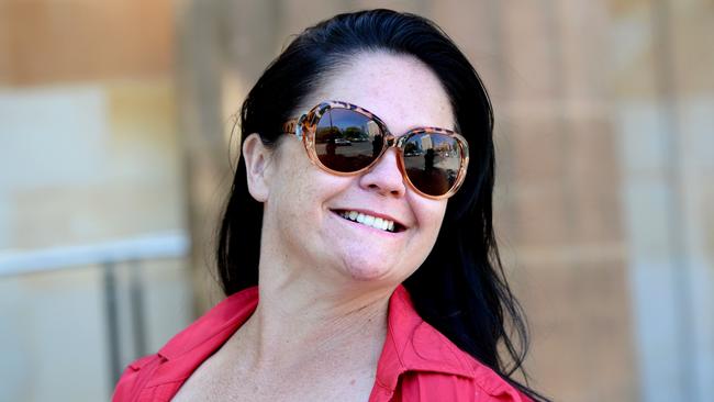 Cathy Jayne Hogben at the Adelaide Magistrates Court, where she is facing welfare fraud charges. Picture Greg Higgs