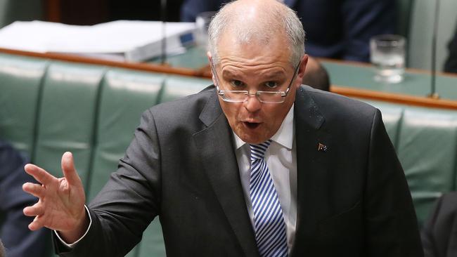 A flamboyant moment in Question Time as Treasurer. Picture: Kym Smith