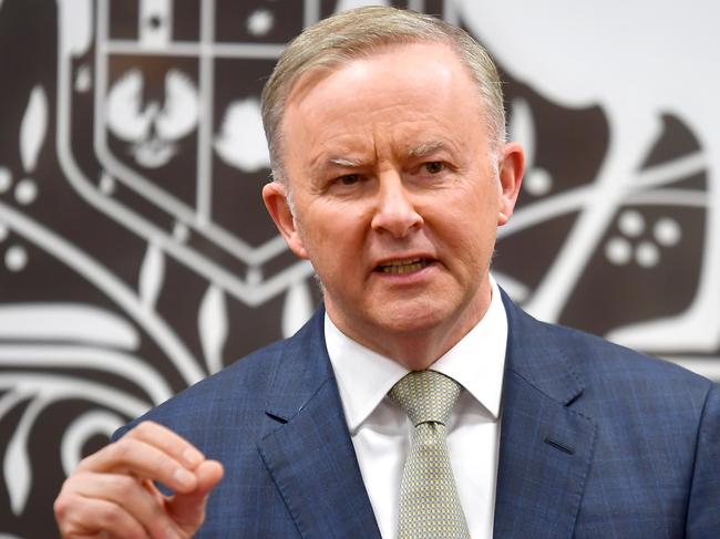 BRISBANE, AUSTRALIA - NewsWire Photos JULY 26, 2021:  The Leader of the Australian Labor Party, Anthony Albanese at a press conference in Brisbane.Picture: NCA NewsWire / John Gass