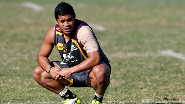Anthony Milford during Broncos training.
