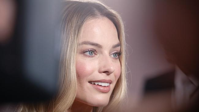 Gold Coast homegrown A-lister Margot Robbie arrives on the red carpet at the 2024 AACTA Awards at HOTA on the Gold Coast at the weekend. Picture: Glenn Campbell