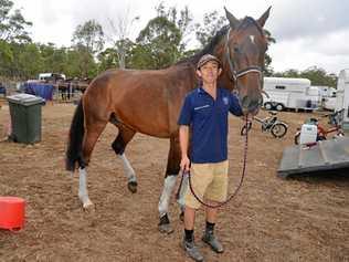 Japanese rider Daiki Chujo and Harrier Hill Falconess after a second place in one star at the DRB Floats Warwick International on a wet weekend at Morgan Park. Picture: Gerard Walsh