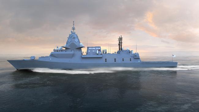 Artist impression of a BAE Hunter class frigate. Supplied