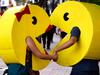 SAN DIEGO, CA - JULY 22:  Pac-Man and Ms Pac-Man cosplayers attend Comic-Con International on July 22, 2016 in San Diego, California.  (Photo by Frazer Harrison/Getty Images)