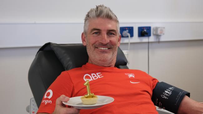 Former Sydney Swans midfielder Brett Kirk at the Lifeblood Moore Park Donor Centre at Swans HQ.