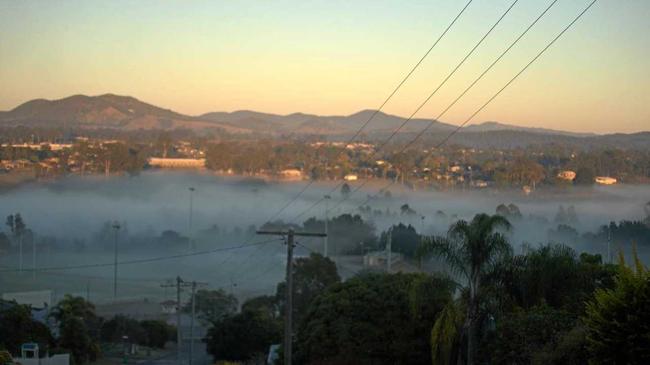 FROSTY: Fog over Gympie as it shivered through a 1 degree start to Tuesday morning. Picture: Frances Klein