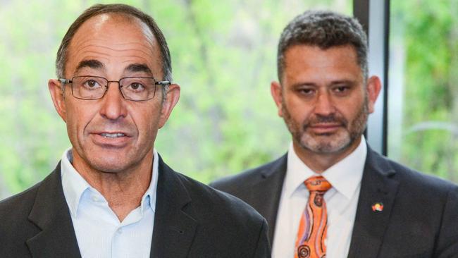 Chief Justice Chris Kourakis and Attorney-General Kyam Maher, who criticised the Opposition. Picture: NCA NewsWire / Brenton Edwards