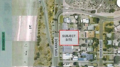 The location of a proposed $2 million development on the Esplanade at Sellicks Beach.