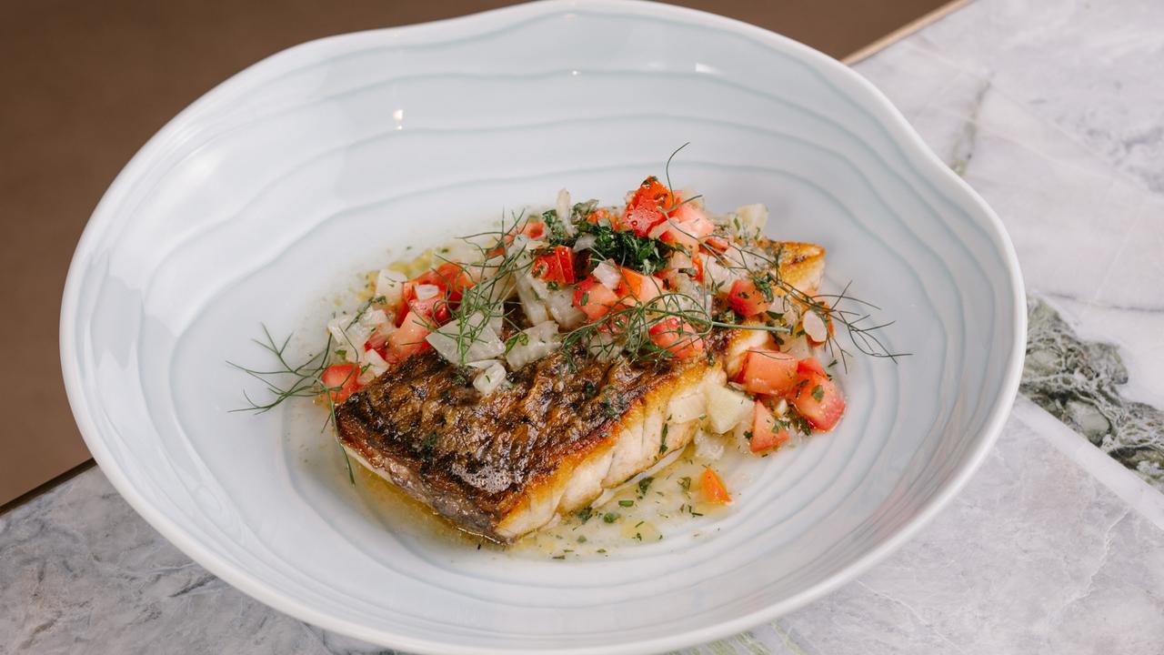 Fresh flavours: Market fish with fennel and tomato at Bisou Bisou, Fortitude Valley.