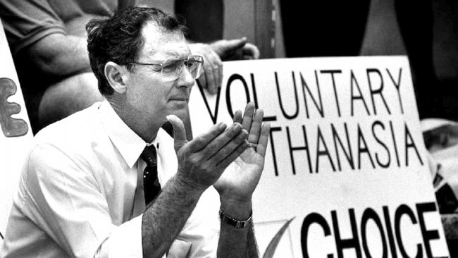 The Northern Territory Chief Minister Marshall Perron in 1995. Perron oversaw a Bill making the NT the first place in the world to legalise voluntary assisted dying.