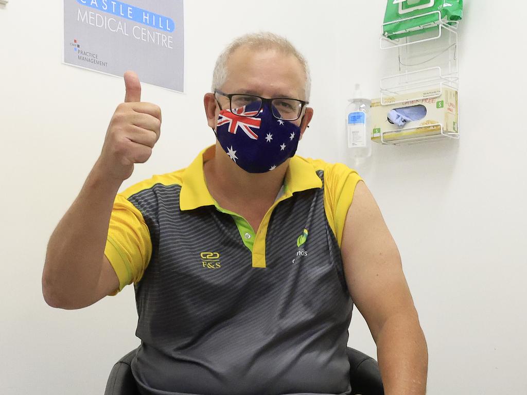 Scott Morrison publicly received the COVID-19 vaccine to boost confidence. Picture: Mark Evans / Getty Images