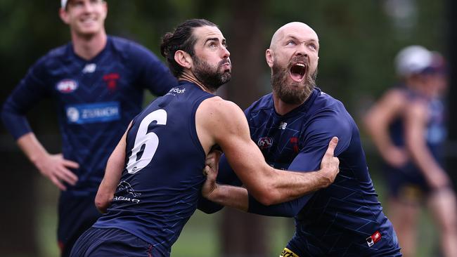 Max Gawn and Brodie Grundy are a formidable one-two punch but need to hit the scoreboard. Picture: Michael Klein