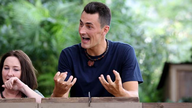 Bernard Tomic on I'm A Celebrity Get Me Out Of Here, Picture: Channel 10