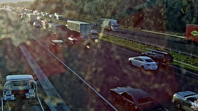 Traffic had built up on the M4 Motorway after a crash on the Great Western Highway. Picture: Live Traffic