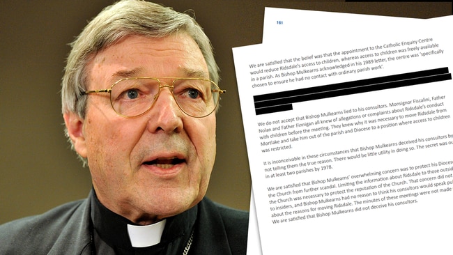 Cardinal George Pell has been savaged by the child sex abuse royal commission.