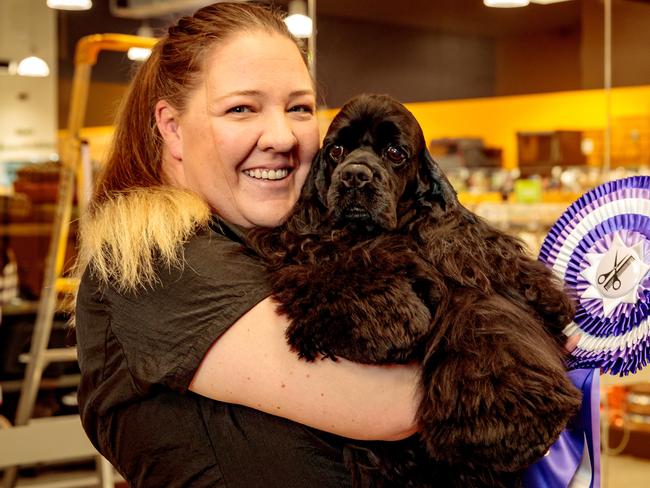 Janelle Austin with her American Cockerspaniel Rocky.