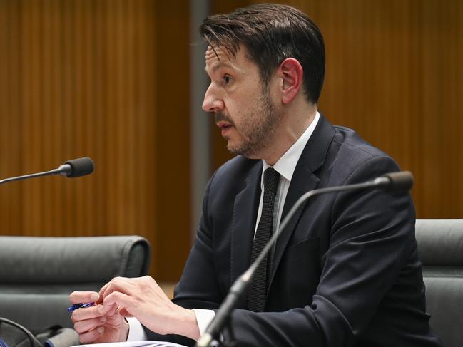 Master Builders Association’s Shaun Schmitke defended the ABCC at a hearing on Friday. Picture: NCA NewsWire / Martin Ollman