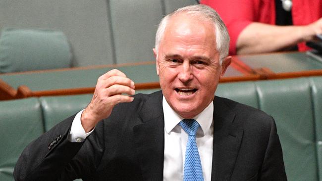 Malcolm Turnbull in parliament yesterday. Picture: AAP