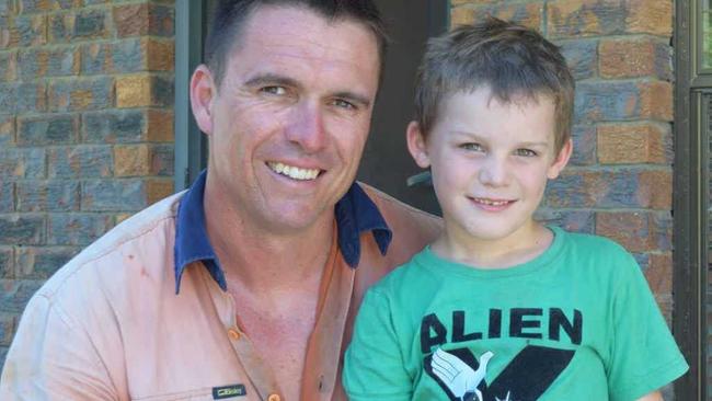 FIVE YEARS ON: Steve McCartan with his son Tyce. Picture: Contributed